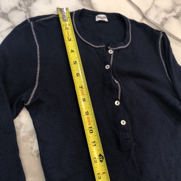 Navy splendid waffle weave. Size medium 3/4 sleeve - Picture 7 of 11